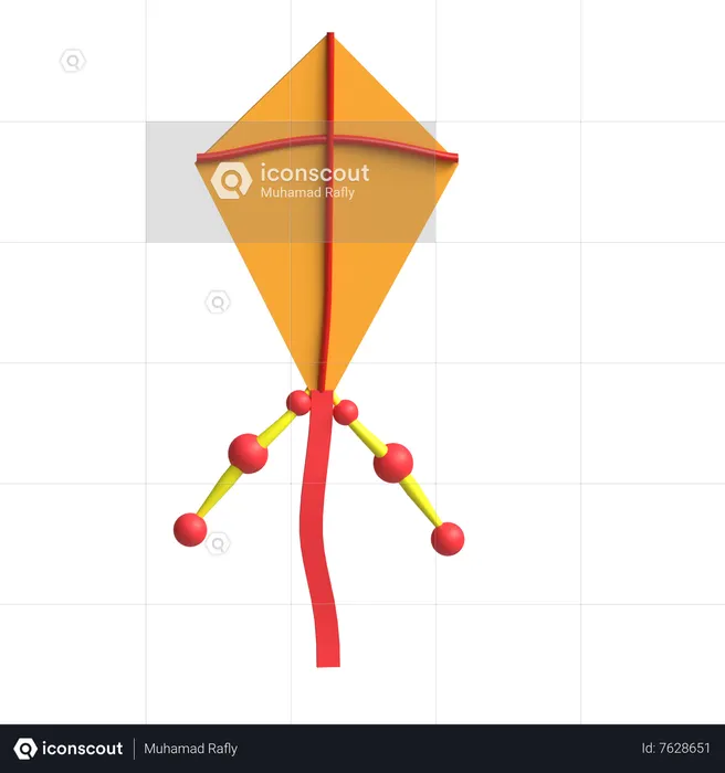 Empinar pipa  3D Icon