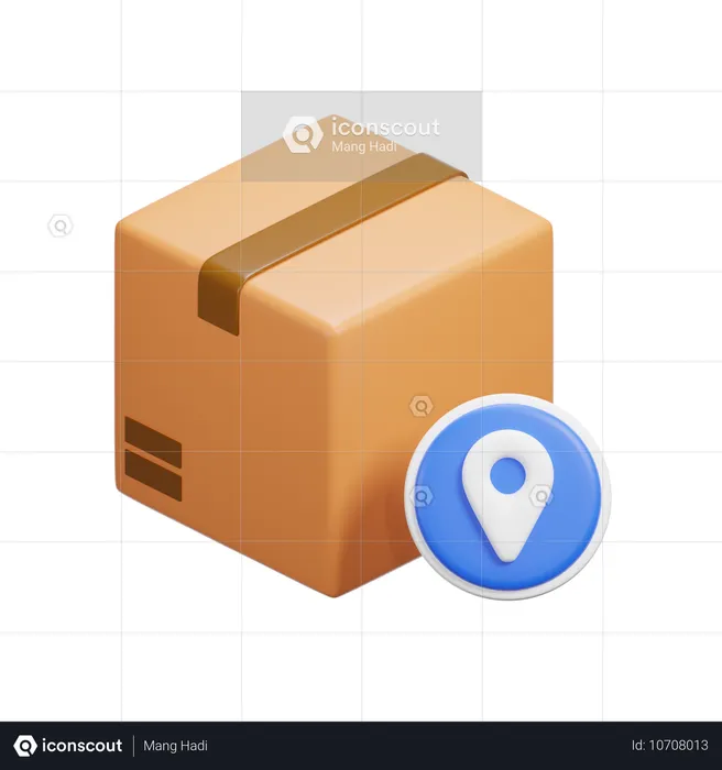 Boîte de localisation  3D Icon