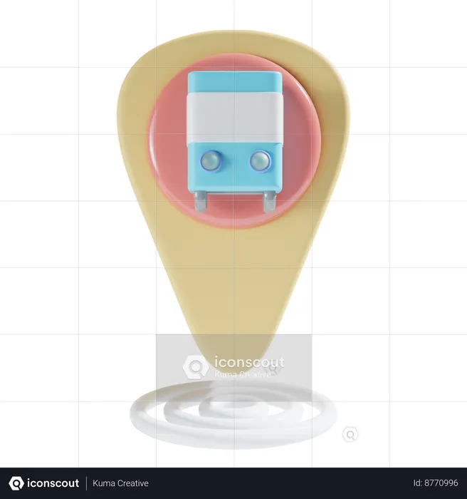 Emplacement de la gare routière  3D Icon