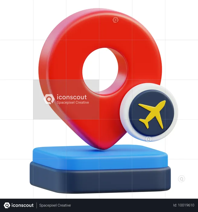 Emplacement de l'aéroport  3D Icon