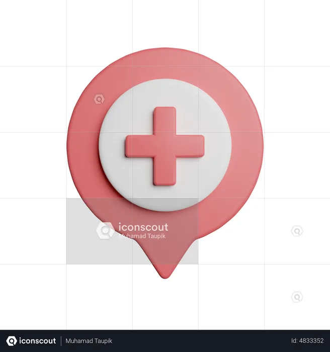 Emplacement de l'hôpital  3D Icon