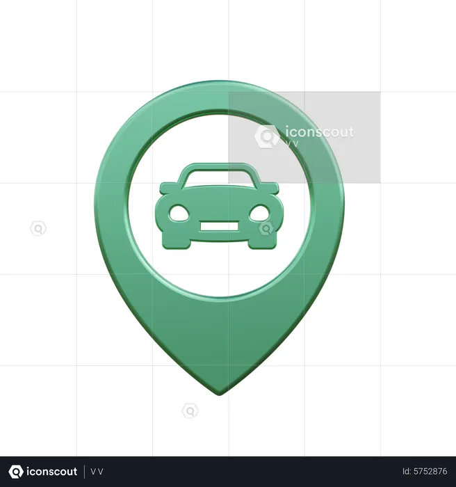 Emplacement de la voiture  3D Icon