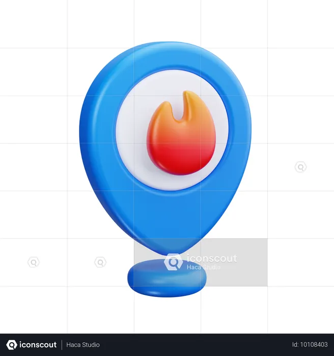 Emplacement du feu  3D Icon