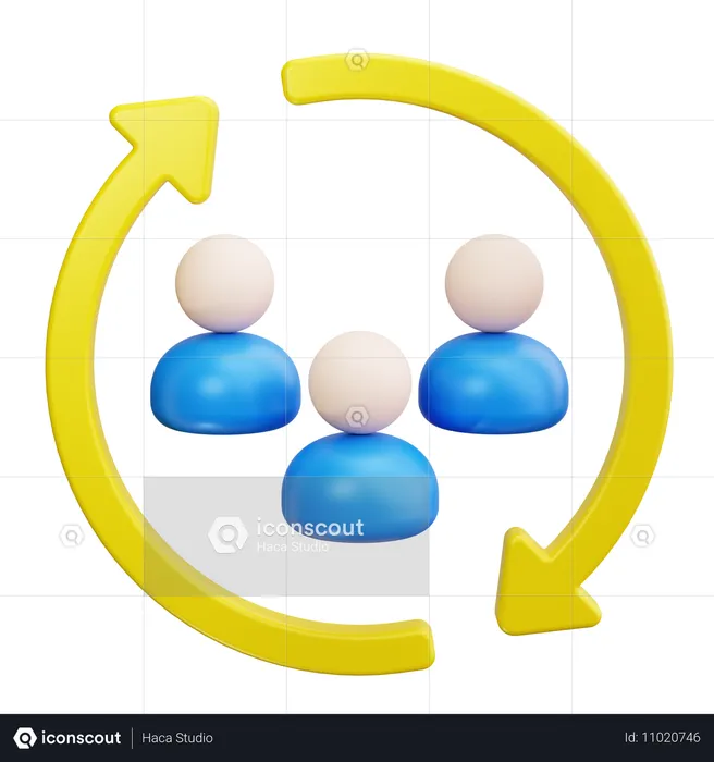 Cycle des employés  3D Icon