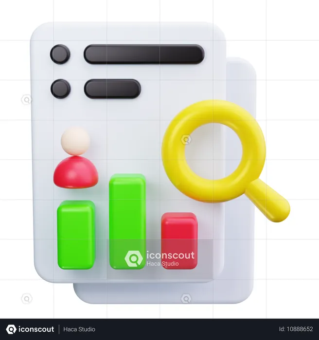 Employee Analysis  3D Icon