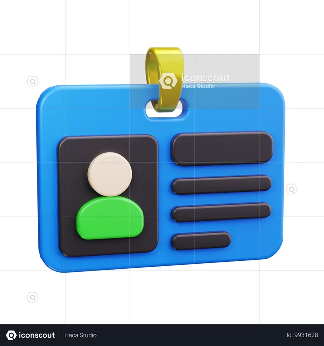 Employee badge  3D Icon