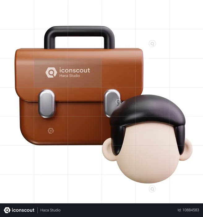 Employee Briefcase  3D Icon