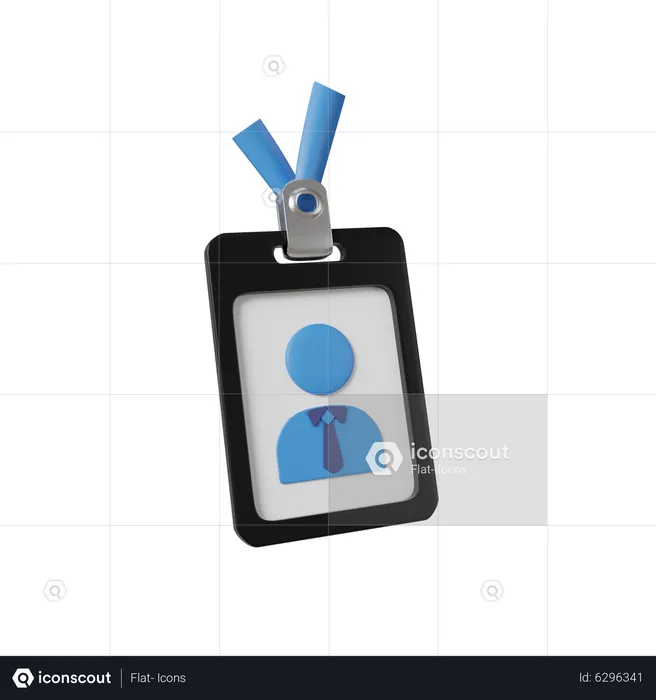 Employee Card  3D Illustration