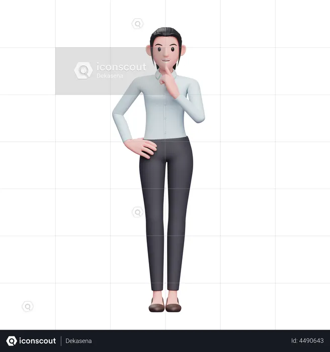 Employée dans le doute  3D Icon