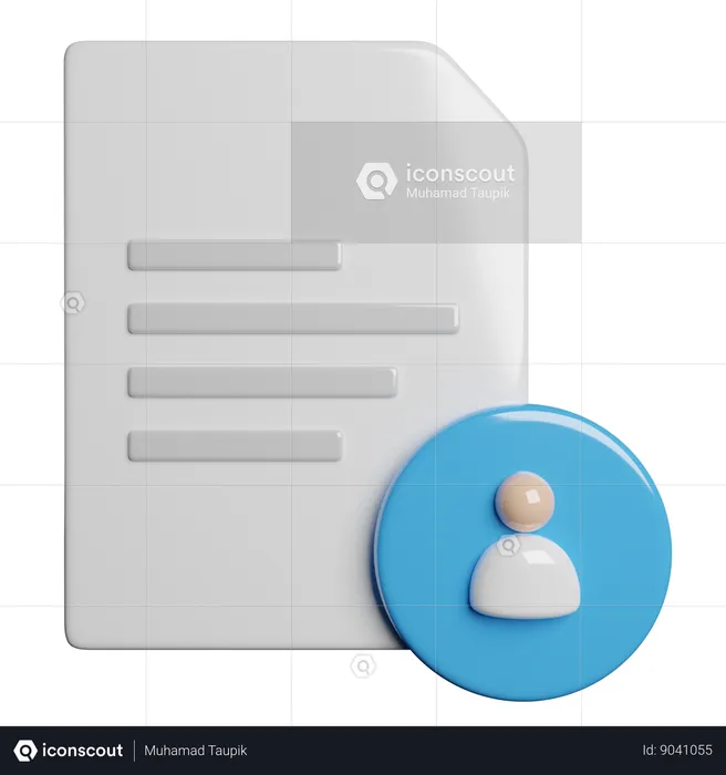 Employee File  3D Icon