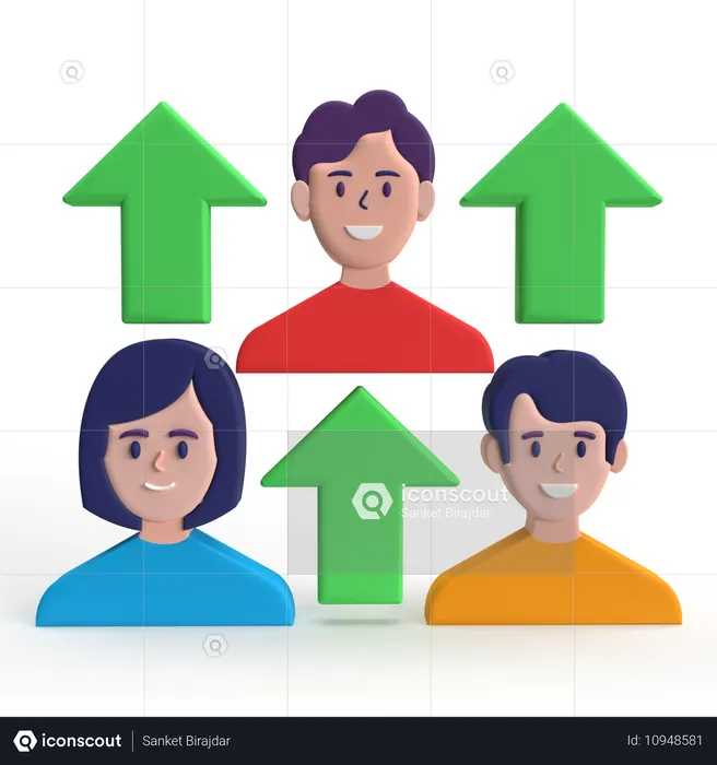 Employee Growth  3D Icon