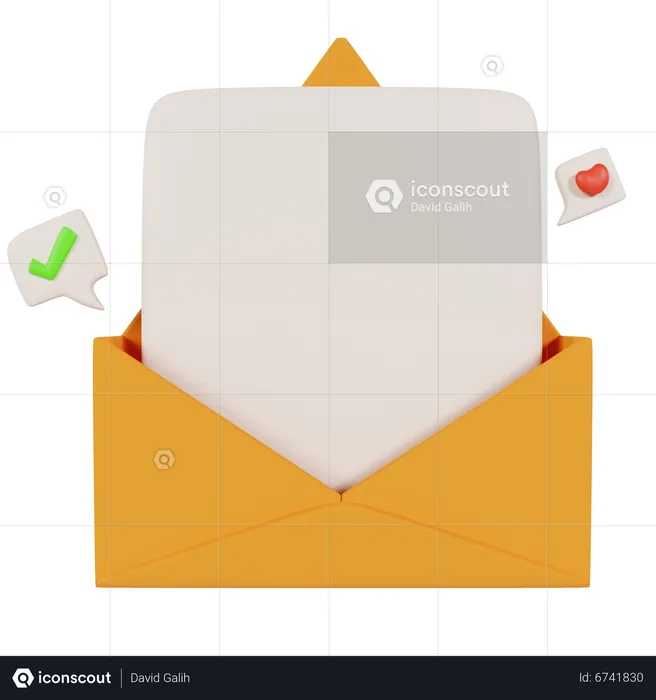 Employee Joining Letter  3D Icon