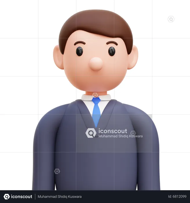 Employee Man  3D Icon