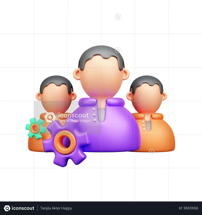Employee Management  3D Icon