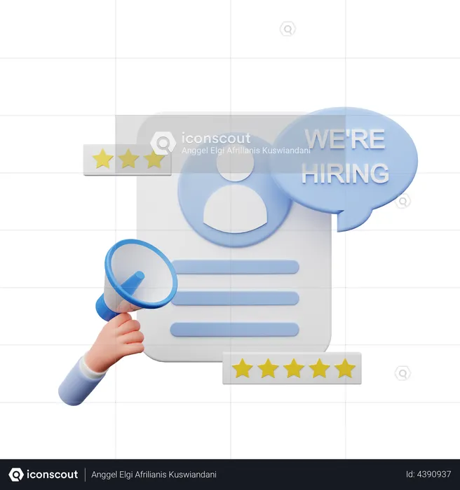 Employee Recruitment  3D Illustration