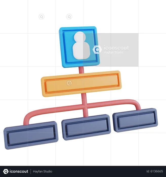 Employee Structure  3D Icon