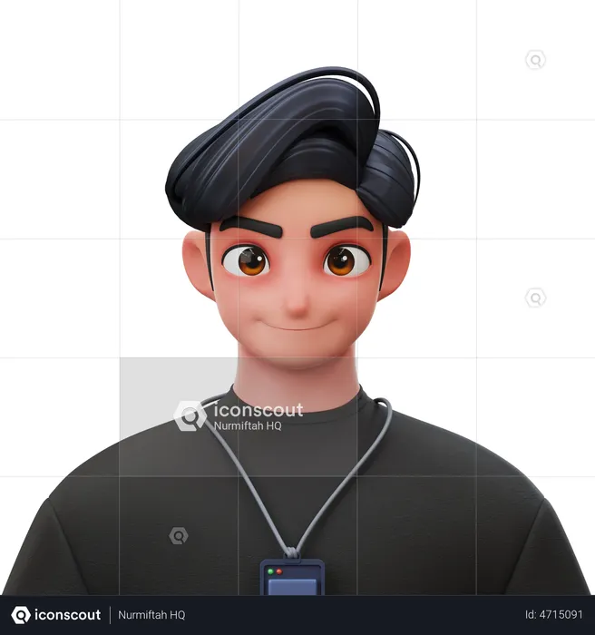 Employee Young Man  3D Illustration