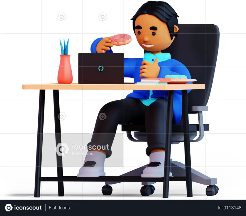 Employees Desk  3D Icon