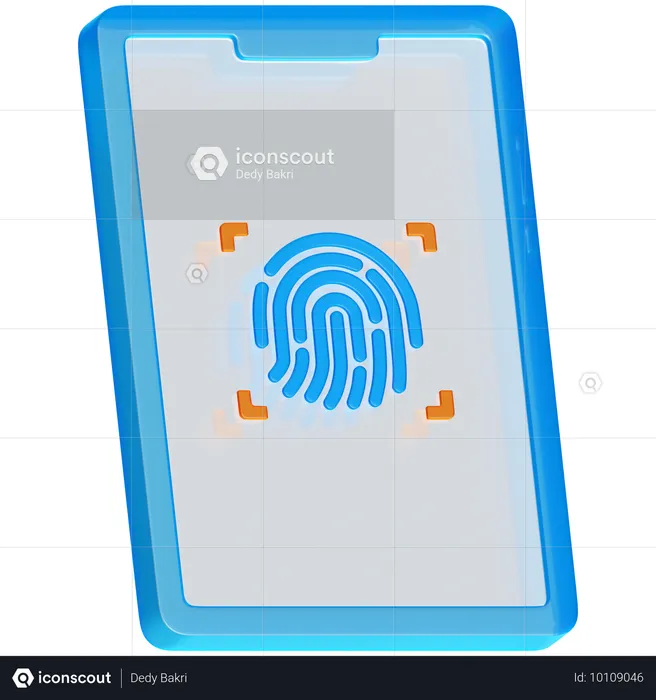 Empreinte digitale mobile  3D Icon