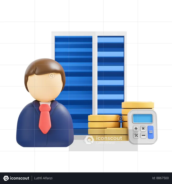 Empresa financeira  3D Icon