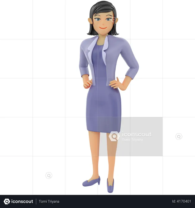 Mujer de negocios  3D Illustration