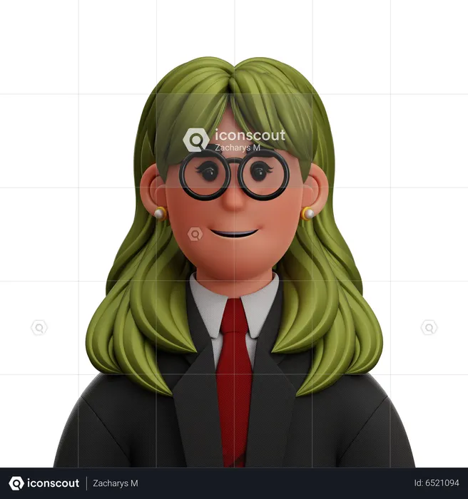 Mujer de negocios  3D Icon
