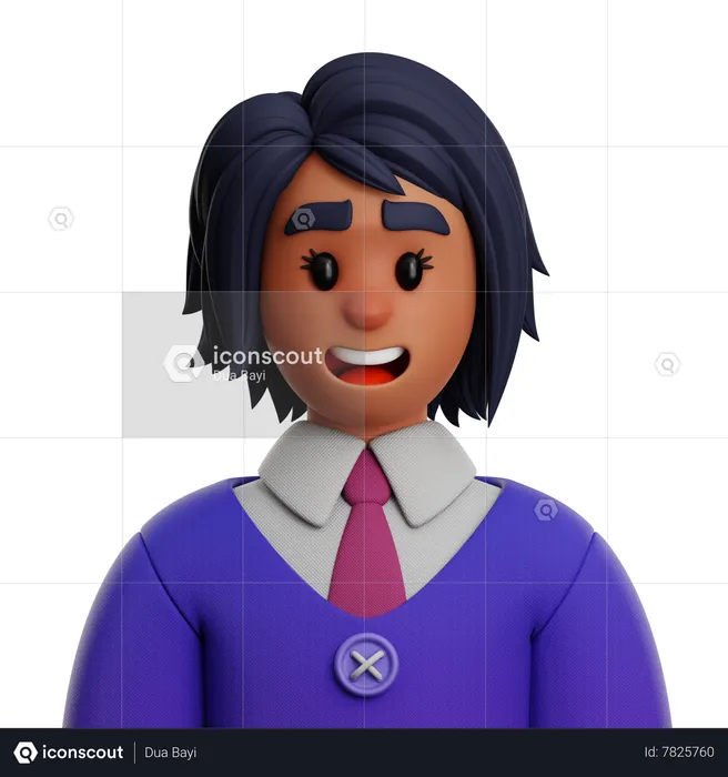 Mujer de negocios  3D Icon