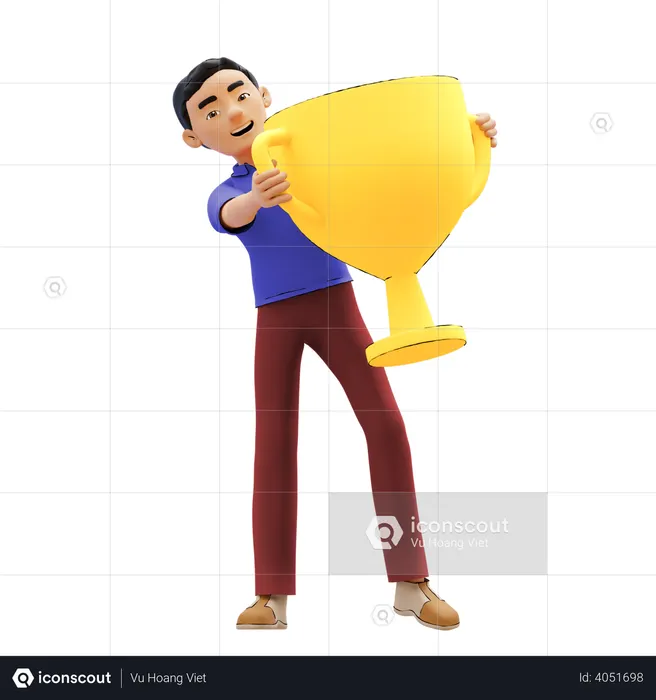 Hombre de negocios exitoso  3D Icon
