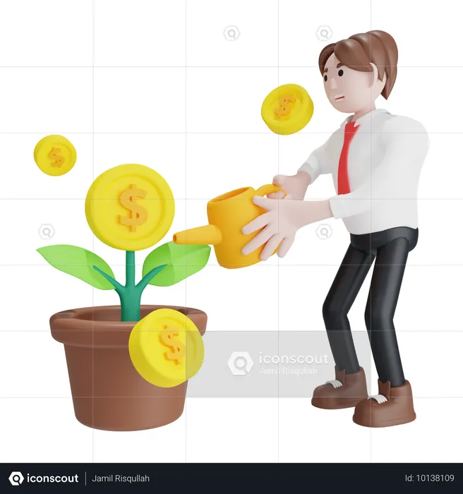 Empresário investindo  3D Illustration