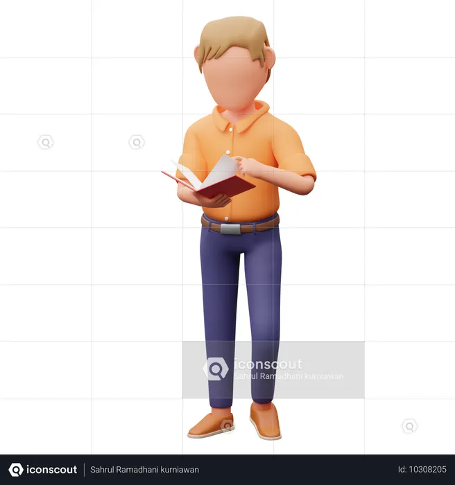 Documento de lectura del empresario  3D Illustration