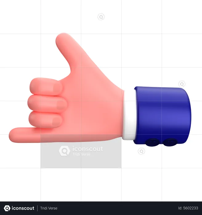 Signo de gesto de mano de llamada de empresario  3D Icon