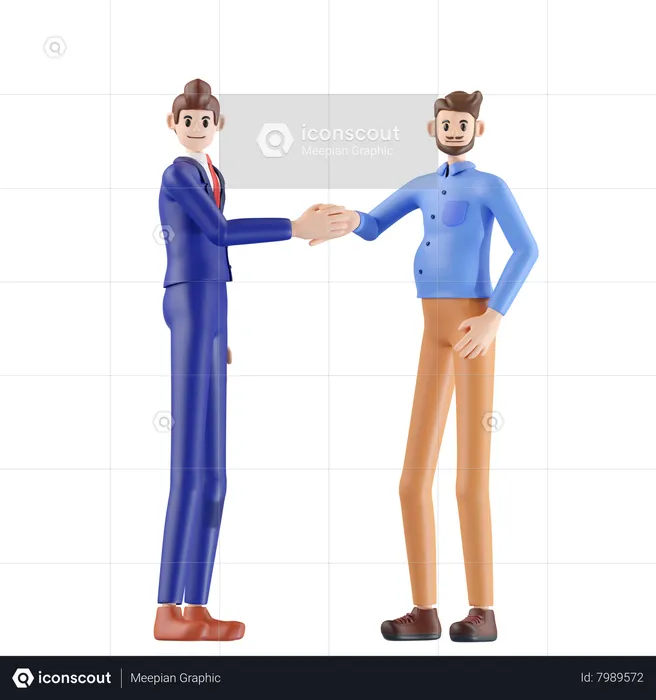 Negócio de sucesso do empresário com o empresário  3D Illustration