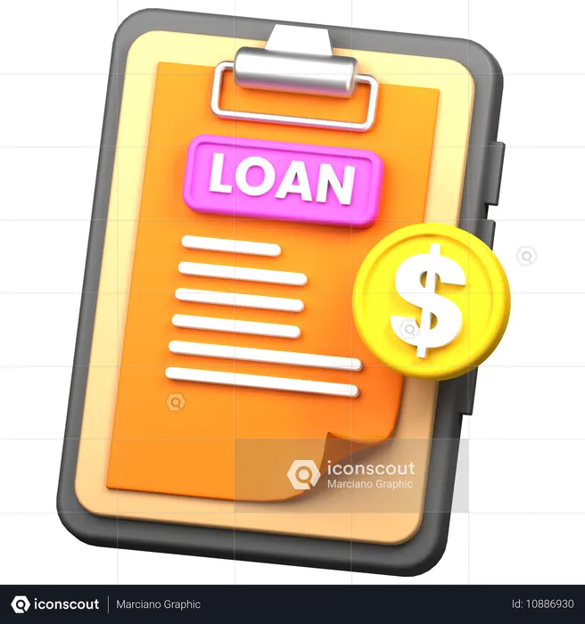 Empréstimo  3D Icon