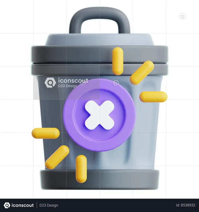 Empty Bin  3D Icon