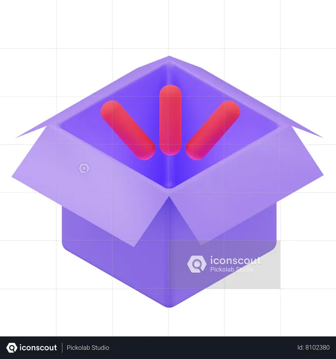 Empty box  3D Icon