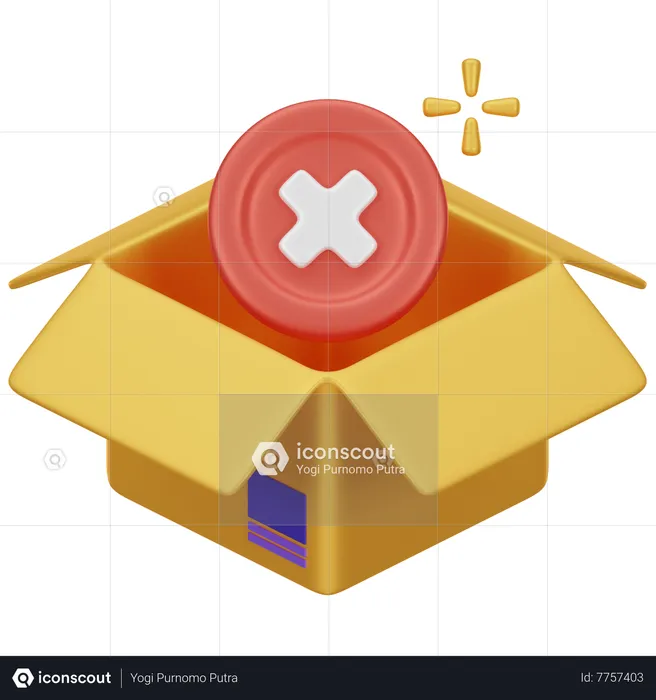 Empty Box 3D Icon  3D Icon