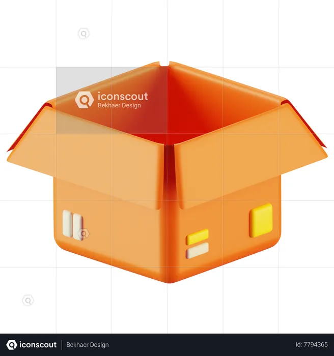 Empty Box Package  3D Icon