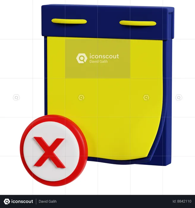Empty Calendar Alert  3D Icon