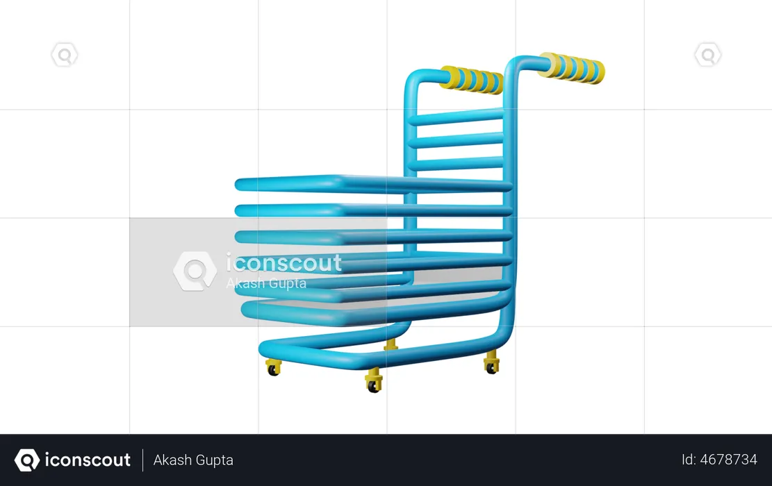 Empty Cart  3D Illustration