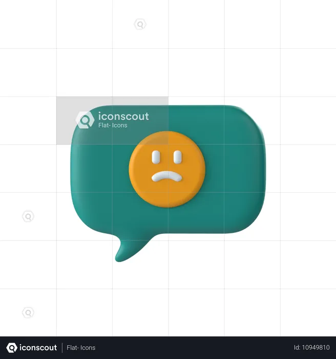 Empty Chat Bubble  3D Icon