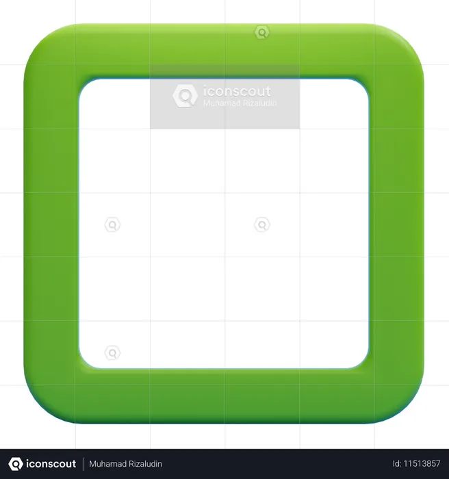 Empty Checkbox  3D Icon