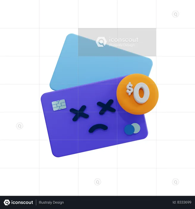 Empty Credit Card  3D Icon