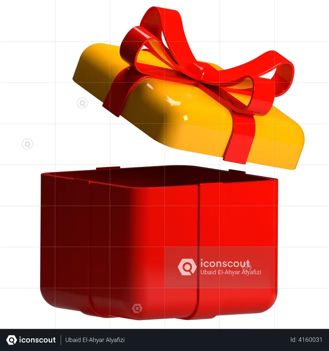 Empty Gift Box  3D Illustration