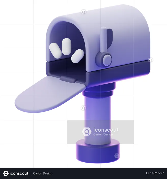空のメールボックス  3D Icon