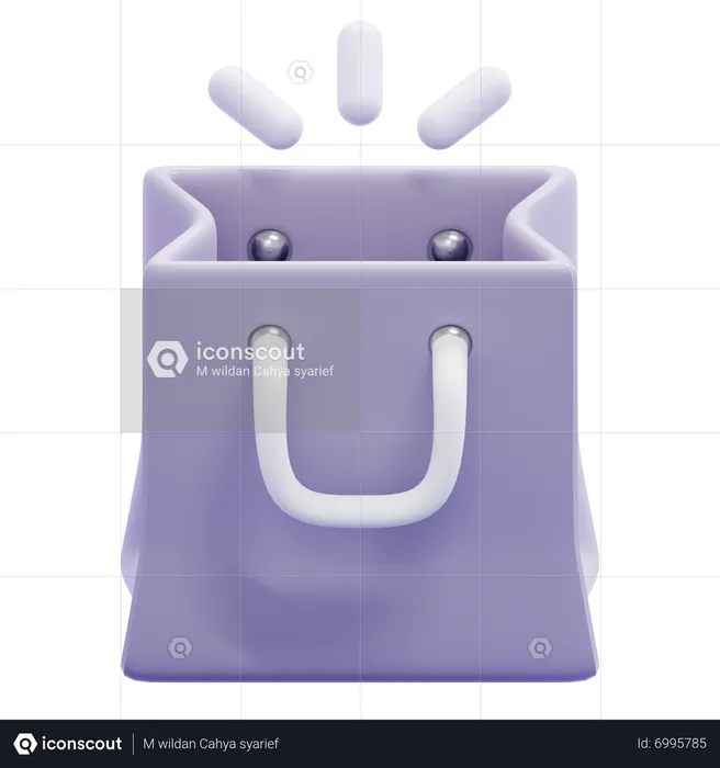 EMPTY SHOPPING BAG  3D Icon