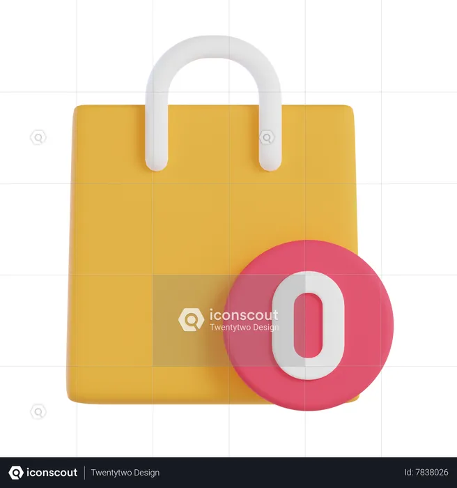 Empty Shopping Bag  3D Icon