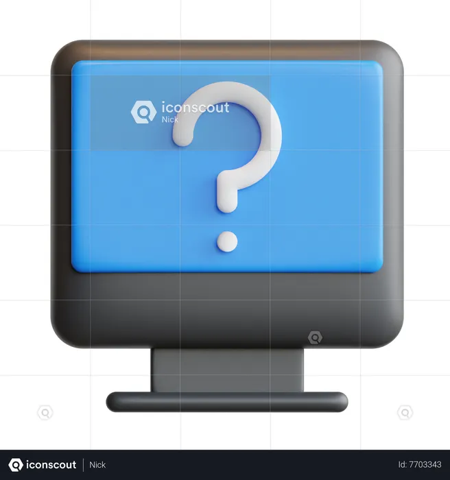 Empty State Computer  3D Icon