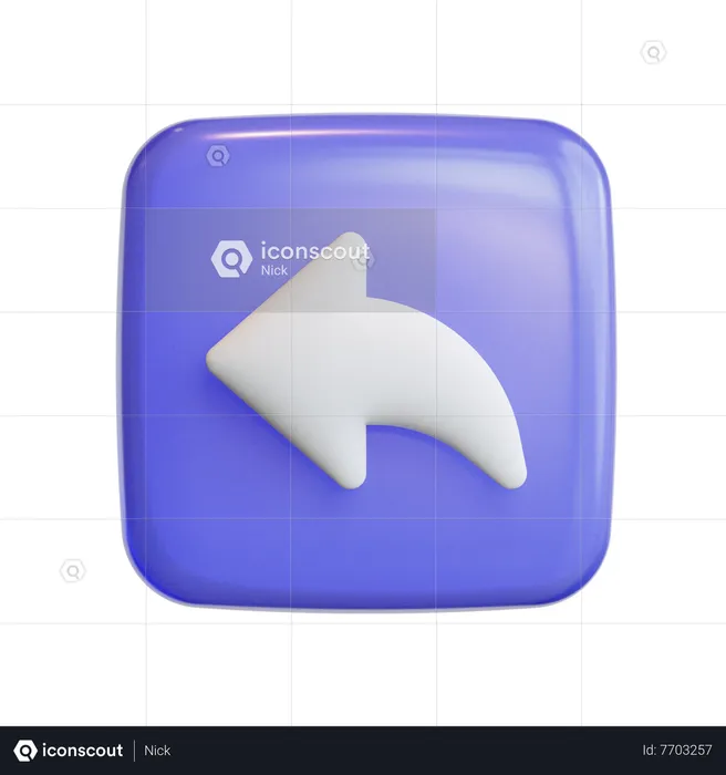 En arrière  3D Icon