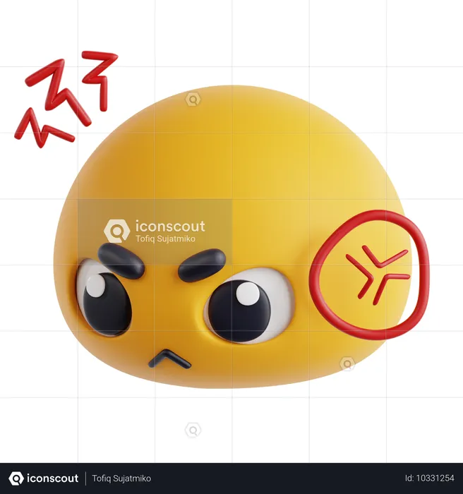 En colère Emoji 3D Icon