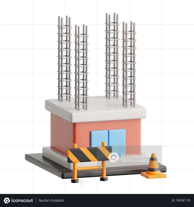 Bajo construcción  3D Icon